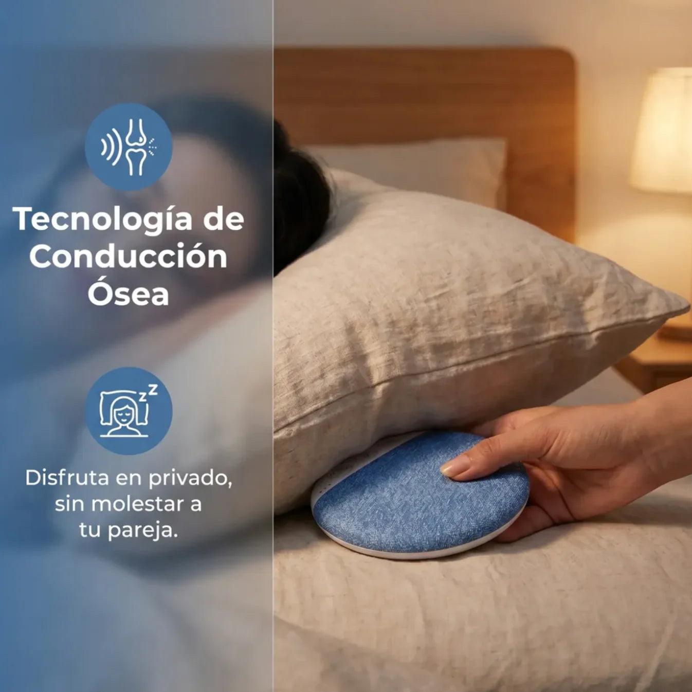 Bocina Almohada | Duerme con música sin despertar a nadie